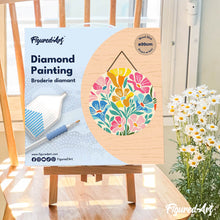 Charger l'image dans la galerie, Diamond Painting sur Disque en Bois - Motif floral coloré
