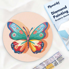 Charger l'image dans la galerie, Broderie Diamant sur Disque en Bois - Papillon