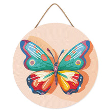 Charger l'image dans la galerie, Broderie Diamant sur Disque en Bois - Papillon