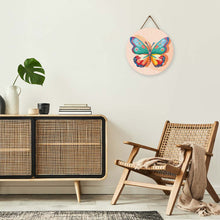 Charger l'image dans la galerie, Broderie Diamant sur Disque en Bois - Papillon