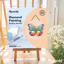 Charger l'image dans la galerie, Broderie Diamant sur Disque en Bois - Papillon