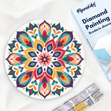 Charger l'image dans la galerie, Diamond Painting sur Disque en Bois - Mandala floral