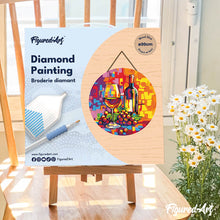 Charger l'image dans la galerie, Diamond Painting sur Disque en Bois - Vin et raisins