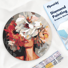 Charger l'image dans la galerie, Diamond Painting sur Disque en Bois - Beauté derrière les fleurs