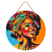 Charger l'image dans la galerie, Diamond Painting sur Disque en Bois - Reine Africaine Pop Art