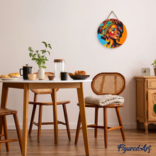 Charger l'image dans la galerie, Diamond Painting sur Disque en Bois - Reine Africaine Pop Art