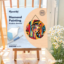 Charger l'image dans la galerie, Diamond Painting sur Disque en Bois - Femme abstraite style Picasso