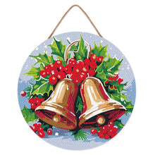 Charger l'image dans la galerie, Broderie Diamant sur Disque en Bois - Cloches de Noël