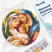 Charger l'image dans la galerie, Broderie Diamant sur Disque en Bois - Sainte Famille