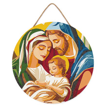 Charger l'image dans la galerie, Broderie Diamant sur Disque en Bois - Sainte Famille