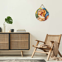 Charger l'image dans la galerie, Broderie Diamant sur Disque en Bois - Sainte Famille