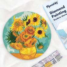 Charger l'image dans la galerie, Broderie Diamant sur Disque en Bois - Van Gogh - Tournesols