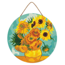 Charger l'image dans la galerie, Broderie Diamant sur Disque en Bois - Van Gogh - Tournesols