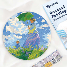 Charger l'image dans la galerie, Broderie Diamant sur Disque en Bois - La Promenade - Monet