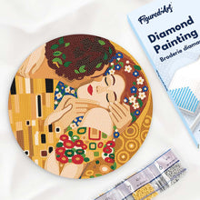 Charger l'image dans la galerie, Broderie Diamant sur Disque en Bois - Le baiser - Klimt