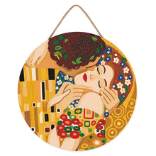Charger l'image dans la galerie, Broderie Diamant sur Disque en Bois - Le baiser - Klimt