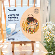 Charger l'image dans la galerie, Broderie Diamant sur Disque en Bois - Le baiser - Klimt