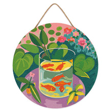 Charger l'image dans la galerie, Broderie Diamant sur Disque en Bois - Les Poissons rouges - Matisse