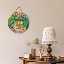 Charger l'image dans la galerie, Broderie Diamant sur Disque en Bois - Les Poissons rouges - Matisse