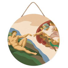 Charger l'image dans la galerie, Broderie Diamant sur Disque en Bois - La Création d’Adam - Michel-Ange