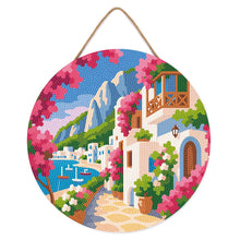 Charger l'image dans la galerie, Broderie Diamant sur Disque en Bois - Allée Fleurie de Capri