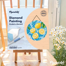 Charger l'image dans la galerie, Broderie Diamant sur Disque en Bois - Brise de Citrus