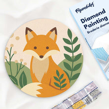 Charger l'image dans la galerie, Broderie Diamant sur Disque en Bois - Renard