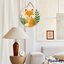 Charger l'image dans la galerie, Broderie Diamant sur Disque en Bois - Renard