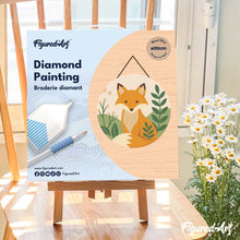 Charger l'image dans la galerie, Broderie Diamant sur Disque en Bois - Renard