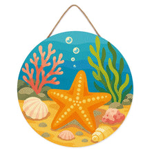 Charger l'image dans la galerie, Broderie Diamant sur Disque en Bois - Étoile de mer