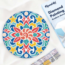 Charger l'image dans la galerie, Broderie Diamant sur Disque en Bois - Mandala coquillage