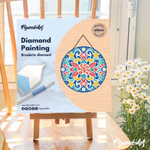 Charger l'image dans la galerie, Broderie Diamant sur Disque en Bois - Mandala coquillage