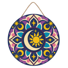 Charger l'image dans la galerie, Broderie Diamant sur Disque en Bois - Mandala céleste