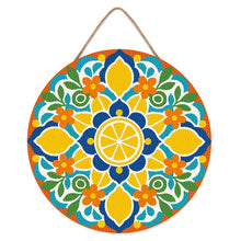 Charger l'image dans la galerie, Broderie Diamant sur Disque en Bois - Mandala agrumes