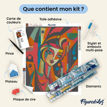 Charger l'image dans la galerie, Broderie Diamant | Broderie Diamant - Rose Vitrail | Broderie Fleurs fleurs | FiguredArt