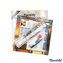 Charger l&#39;image dans la galerie, Mini Diamond Painting 25x25cm - Sapin et Cheminée