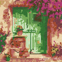 Charger l'image dans la galerie, Mini Diamond Painting 25x25cm - Entrée fleurie