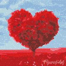 Charger l'image dans la galerie, Mini Diamond Painting 25x25cm - Arbre rouge Coeur