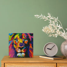 Charger l'image dans la galerie, Mini Diamond Painting 25x25cm - Lion Pop Art