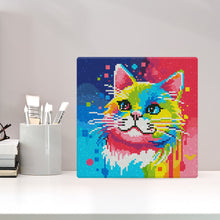 Charger l'image dans la galerie, Mini Diamond Painting 25x25cm - Chat Abstrait Pop Art