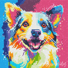 Charger l'image dans la galerie, Mini Diamond Painting 25x25cm - Chien Abstrait Pop Art
