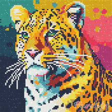 Charger l'image dans la galerie, Mini Diamond Painting 25x25cm - Léopard Abstrait Pop Art