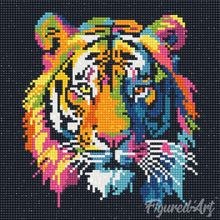 Charger l'image dans la galerie, Mini Diamond Painting 25x25cm - Tigre Abstrait Pop Art