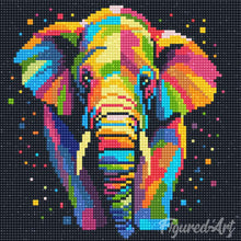 Charger l'image dans la galerie, Mini Diamond Painting 25x25cm - Éléphant Abstrait Pop Art