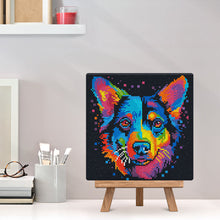 Charger l'image dans la galerie, Mini Diamond Painting 25x25cm - Chien Abstrait Pop Art Néon