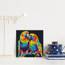 Charger l'image dans la galerie, Mini Diamond Painting 25x25cm - Perroquets Abstraits Pop Art