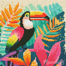 Charger l'image dans la galerie, Mini Diamond Painting 25x25cm - Toucan Tropical