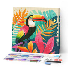 Charger l'image dans la galerie, Mini Diamond Painting 25x25cm - Broderie Diamant Toucan Tropical