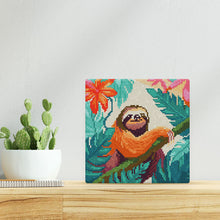 Charger l'image dans la galerie, Mini Diamond Painting 25x25cm - Paresseux Tropical