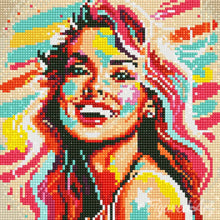 Charger l'image dans la galerie, Mini Diamond Painting 25x25cm - Blonde Pop Art